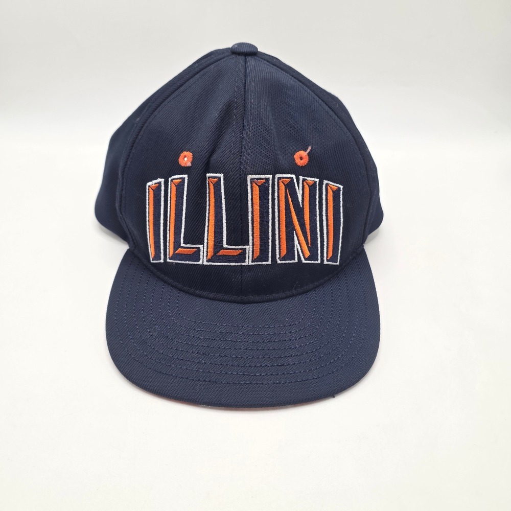 Zephyr Illinois Fighting Illini Snapback Hat Navy Orange Embroidered NCAA Cap